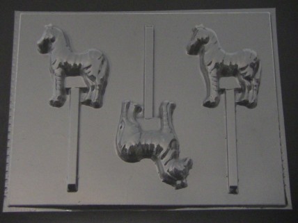 684 Zebra Chocolate or Hard Candy Lollipop Mold